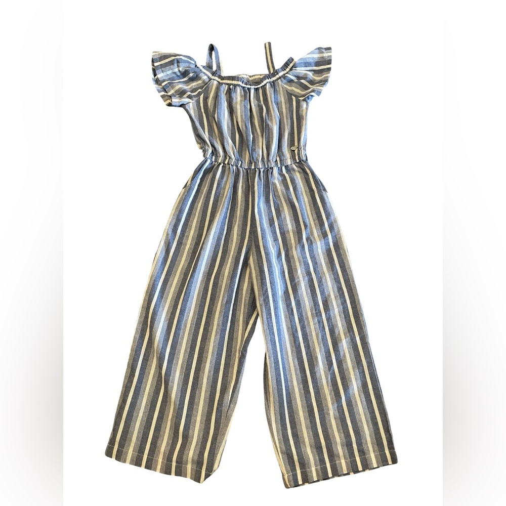 Bebe girls striped pantsuit girls M